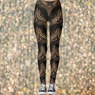 Bead Look ART DECO Ära der 1920er Jahre: Schwarz & Leggings