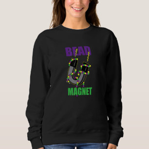 Bead Magnet Mardi Gras Masquerade Festival Moon an Sweatshirt
