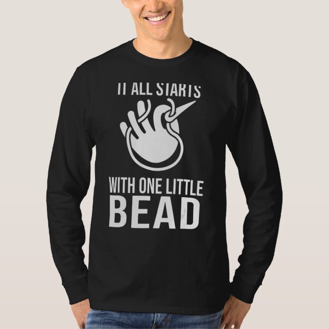 Bead Noun Definition Beadwork Hand Stitchi T-Shirt (Vorderseite)