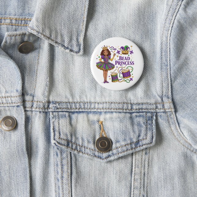 Bead Princess - Mardi Gras Button (Beispiel)