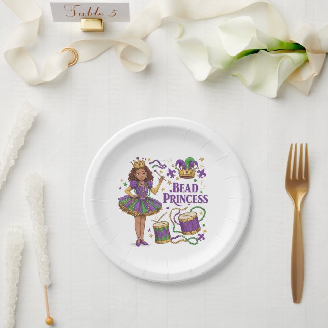 Bead Princess - Mardi Gras Pappteller (Hochzeit)