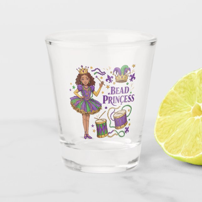 Bead Princess - Mardi Gras Schnapsglas (Vorderseite)