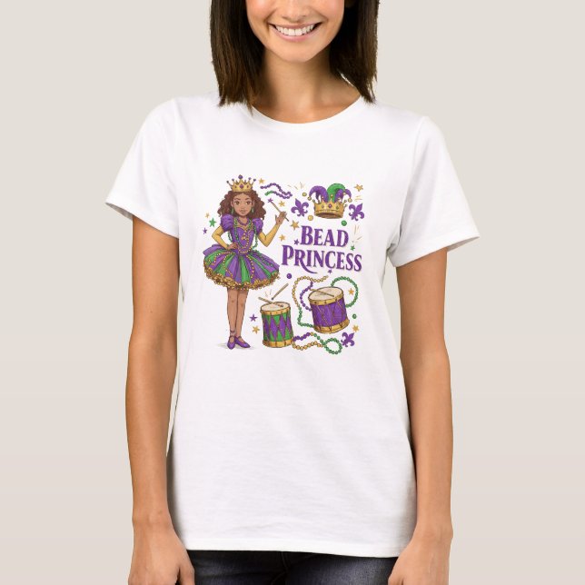 Bead Princess - Mardi Gras T-Shirt (Vorderseite)