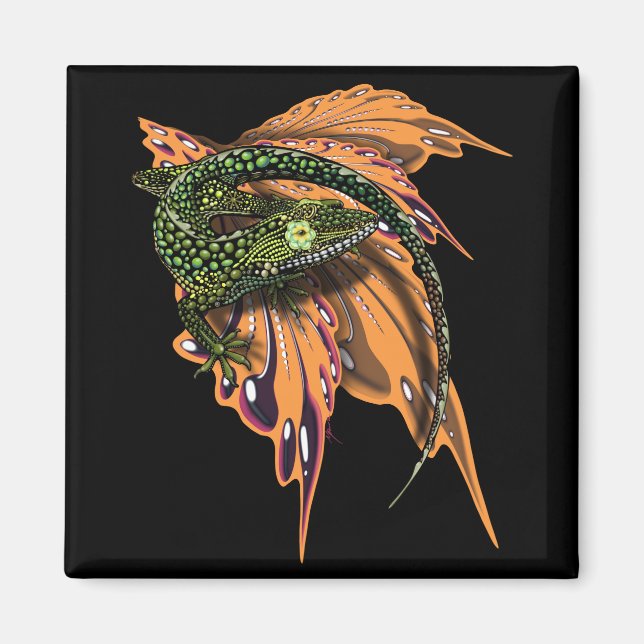 Beaded Anole Lizard Magnet (Vorne)