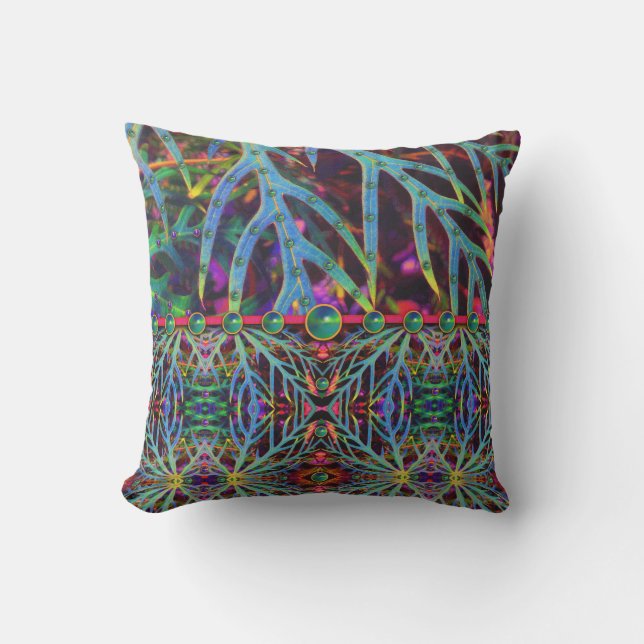 Beaded Blätter Abend Bag Kissen (Vorderseite)