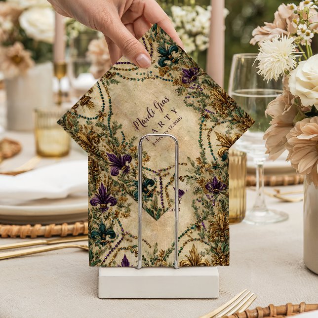 Beaded Fleur-de-Lis Mardi Gras Masquerade Serviette (Von Creator hochgeladen)