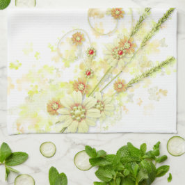 Beaded Floral Geschirrtuch