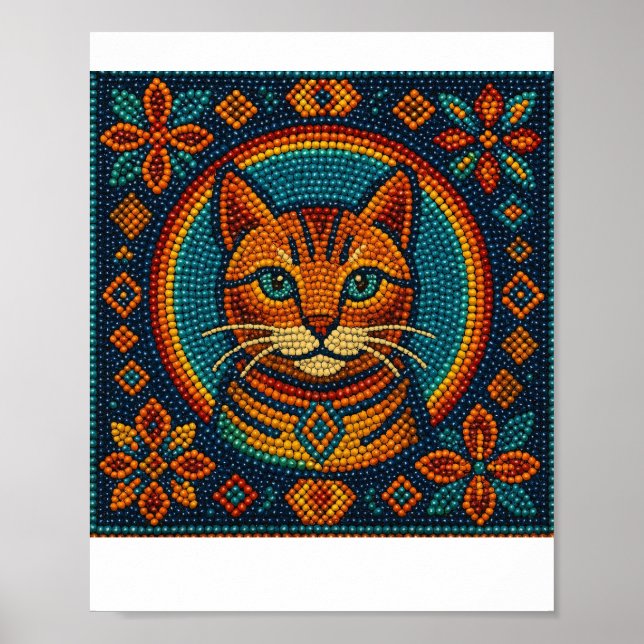 Beaded Kitten Look Design Poster (Vorne)