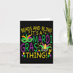 Beads Bling Mardi Gras Thing Carnival Party Männer Karte