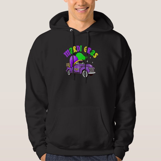 Beads Mardi Gras Truck Mardi Gras Hat Kids Boys Gi Hoodie (Vorderseite)