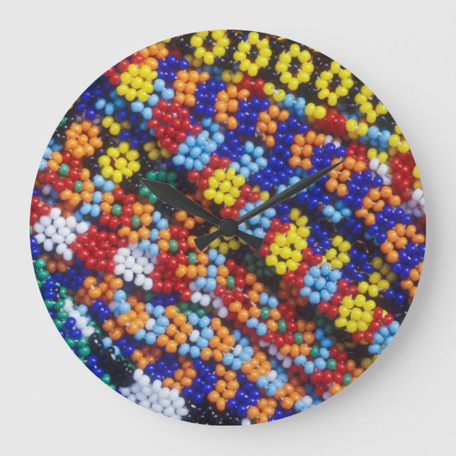 Beadwork, Melmoth, Kwazulu-Natal, Südafrika Große Wanduhr (Vorderseite)