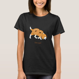 Beagel Beagle Bagel Vegan und Hund Welpe T-Shirt