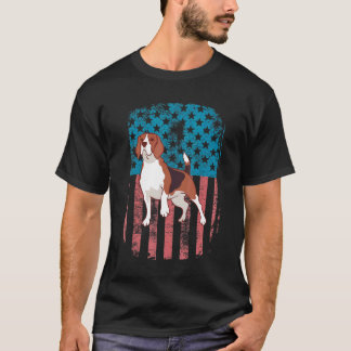 Beagle 4. Juli Patriotische Flagge der USA T-Shirt