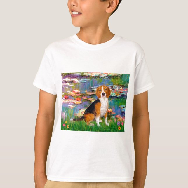 Beagle 7 - Lilien 2 T-Shirt (Vorderseite)