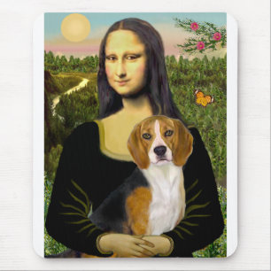 Beagle 7 - Mona Lisa Mousepad