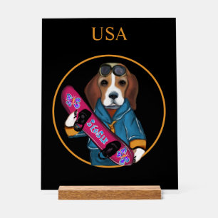 BEAGLE ACRYLSCHILD