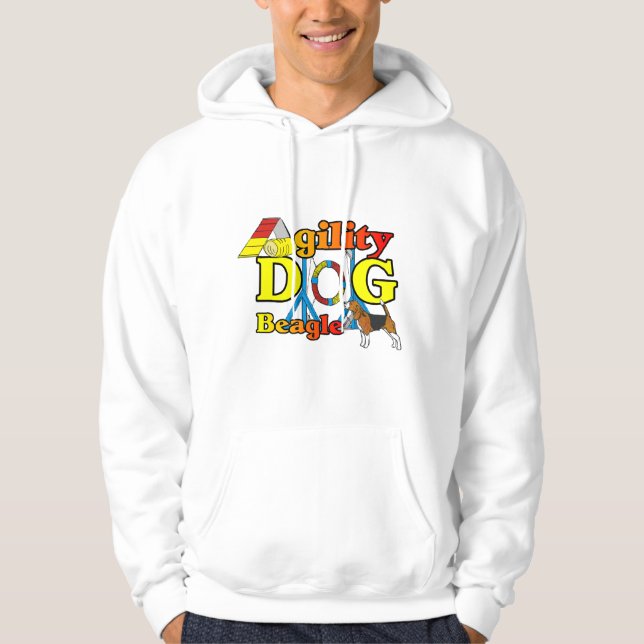 Beagle Agility Geschenke Hoodie (Vorderseite)