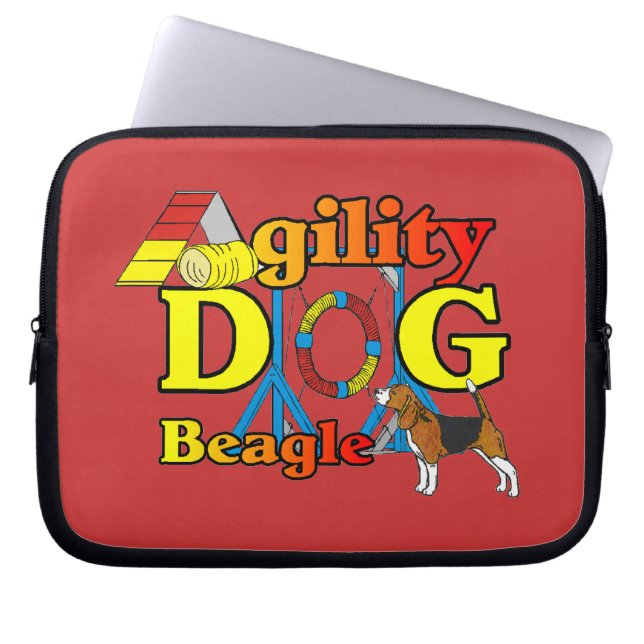 Beagle Agility Geschenke Laptopschutzhülle (Vorderseite)