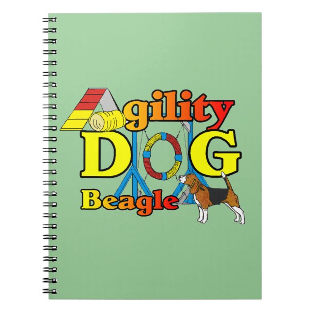 Beagle Agility Geschenke Notizblock (Vorderseite)