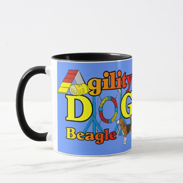 Beagle Agility Geschenke Tasse (Links)