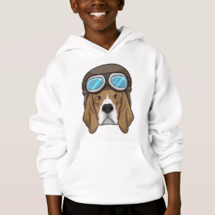 Beagle als Pilot mit Pilotin Hoodie