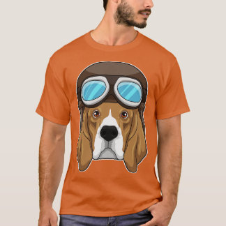 Beagle als Pilot mit Pilotin T-Shirt