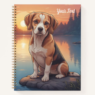 Beagle am See Notizbuch