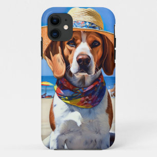Beagle am Strand, Sommergeschenk für Hundefreunde Case-Mate iPhone Hülle
