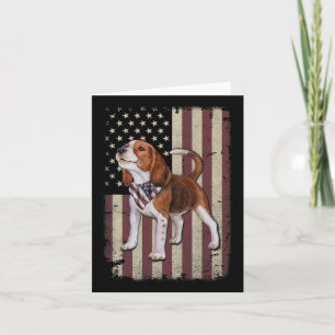Beagle American Flag Bandana Patriotisch 4. Juli Karte