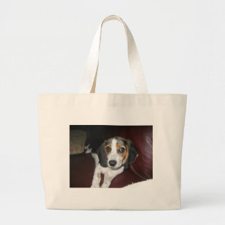 Beagle an einem Sonntag Jumbo Stoffbeutel