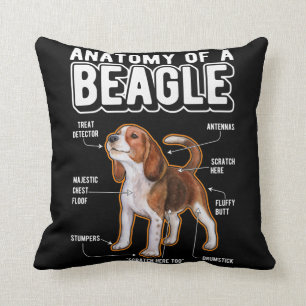 Beagle Anatomy Funny Dog Kissen