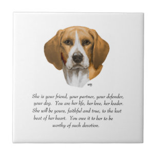 Beagle-Andenken Fliese