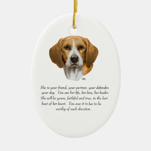 Beagle Andenken Keramikornament