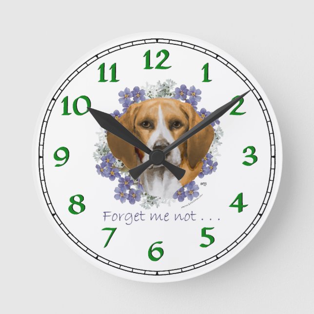 Beagle-Andenken Runde Wanduhr (Vorderseite)