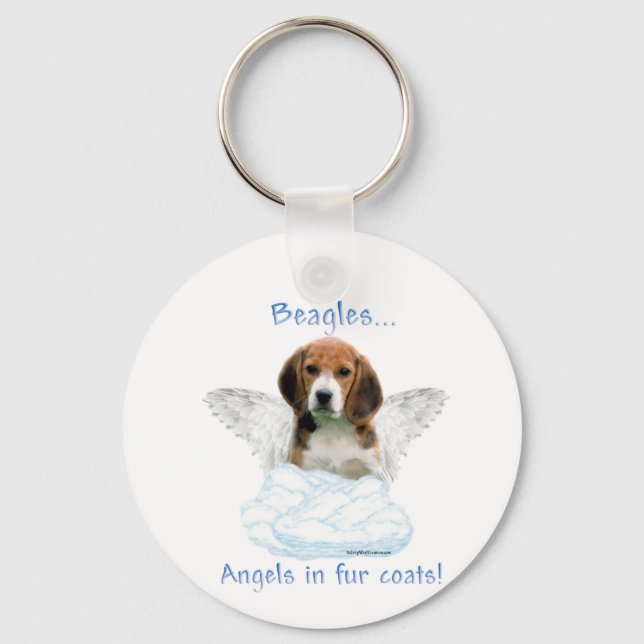Beagle Angel Schlüsselanhänger (Vorderseite)