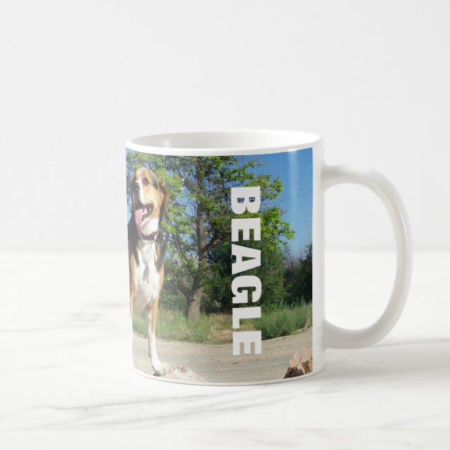 Beagle auf den Felsen - Kaffeetasse (Rechts)