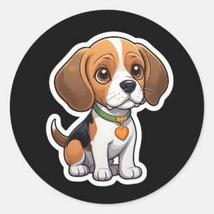 Beagle-Aufkleber Runder Aufkleber