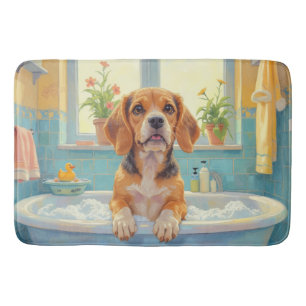 Beagle-Badzeit Fröhliche Badezimmer-Dekoration Badematte