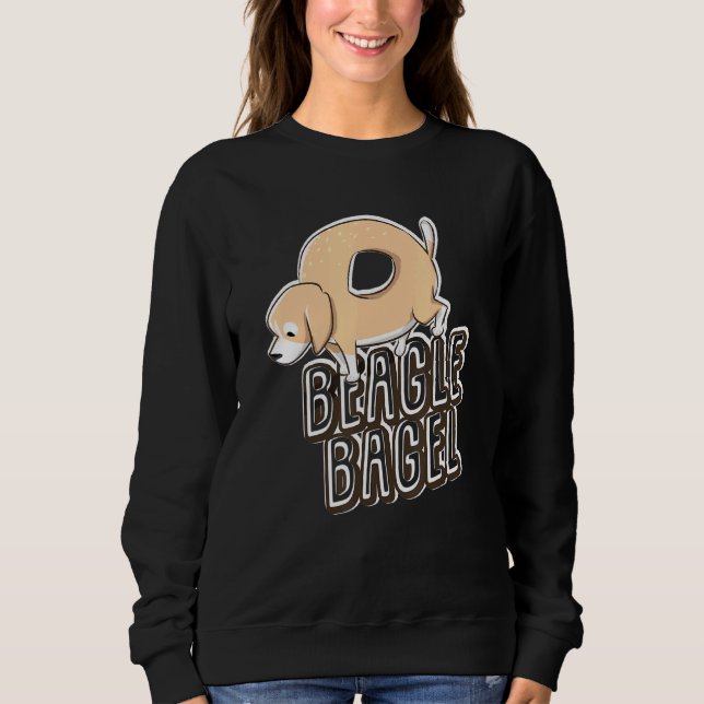 Beagle Bagel Liebe Bagels Dog Beagle Sweatshirt (Vorderseite)