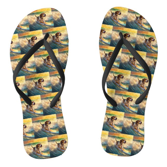 Beagle Beach Surfanstrich Flip Flops (Fußbett)
