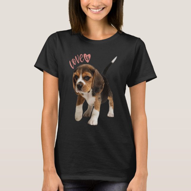 Beagle Beagle Liebe ist Hund Mama Vater Welpe Haus T-Shirt (Vorderseite)