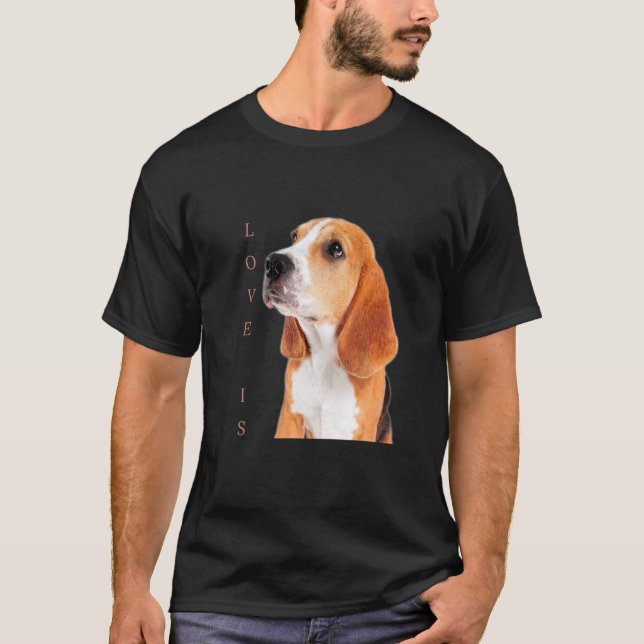 Beagle Beagle Liebe ist Hund Mama Vater Welpe Haus T-Shirt (Vorderseite)