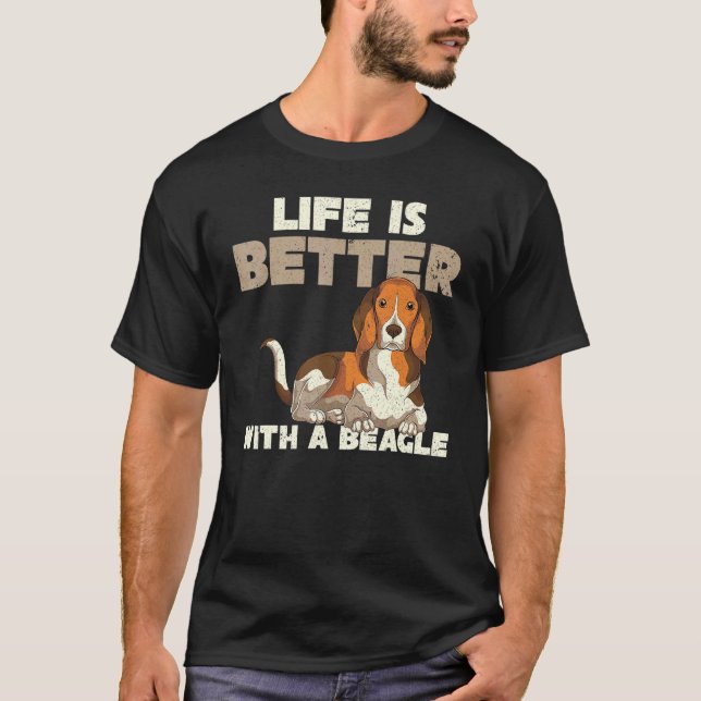 Beagle Besitzer Tiertier Hund Eigentümer Beagle T-Shirt (Vorderseite)