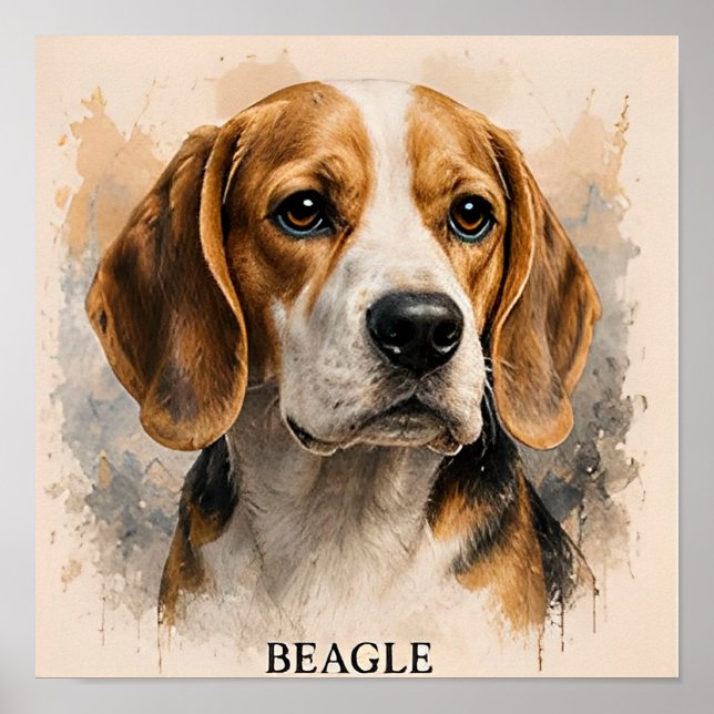 Beagle-Bester-Freund-Hunde-Liebhaber-Geschenk Poster (Vorne)