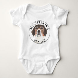 Beagle Big Sister Baby Strampler