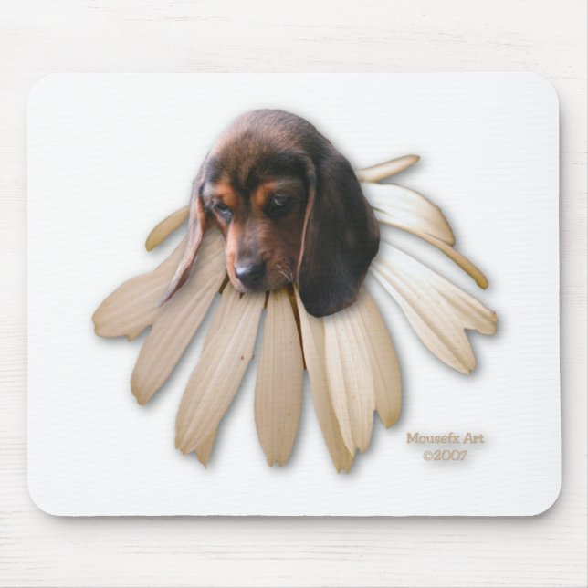 Beagle Blume Mousepad (Vorne)