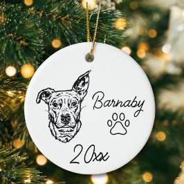 Beagle Bull Cross Hund Individuelle Name & Year Li Keramik Ornament