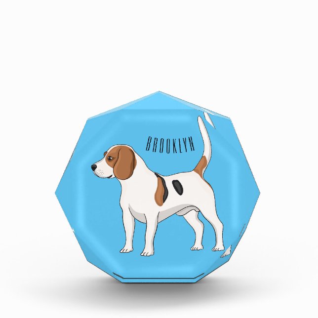 Beagle Cartoon Fotoblock (Vorderseite)