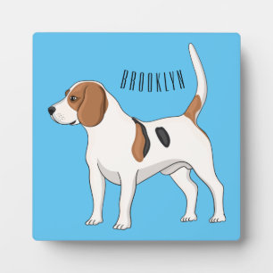 Beagle Cartoon Fotoplatte