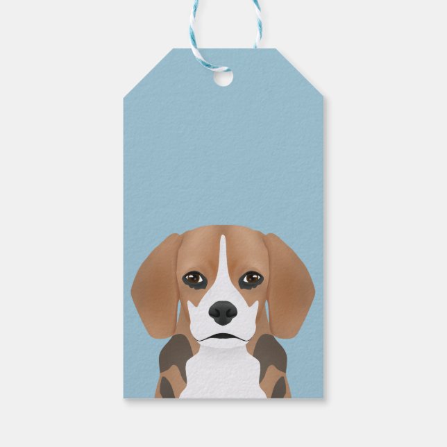 Beagle Cartoon Geschenkanhänger (Rückseite)